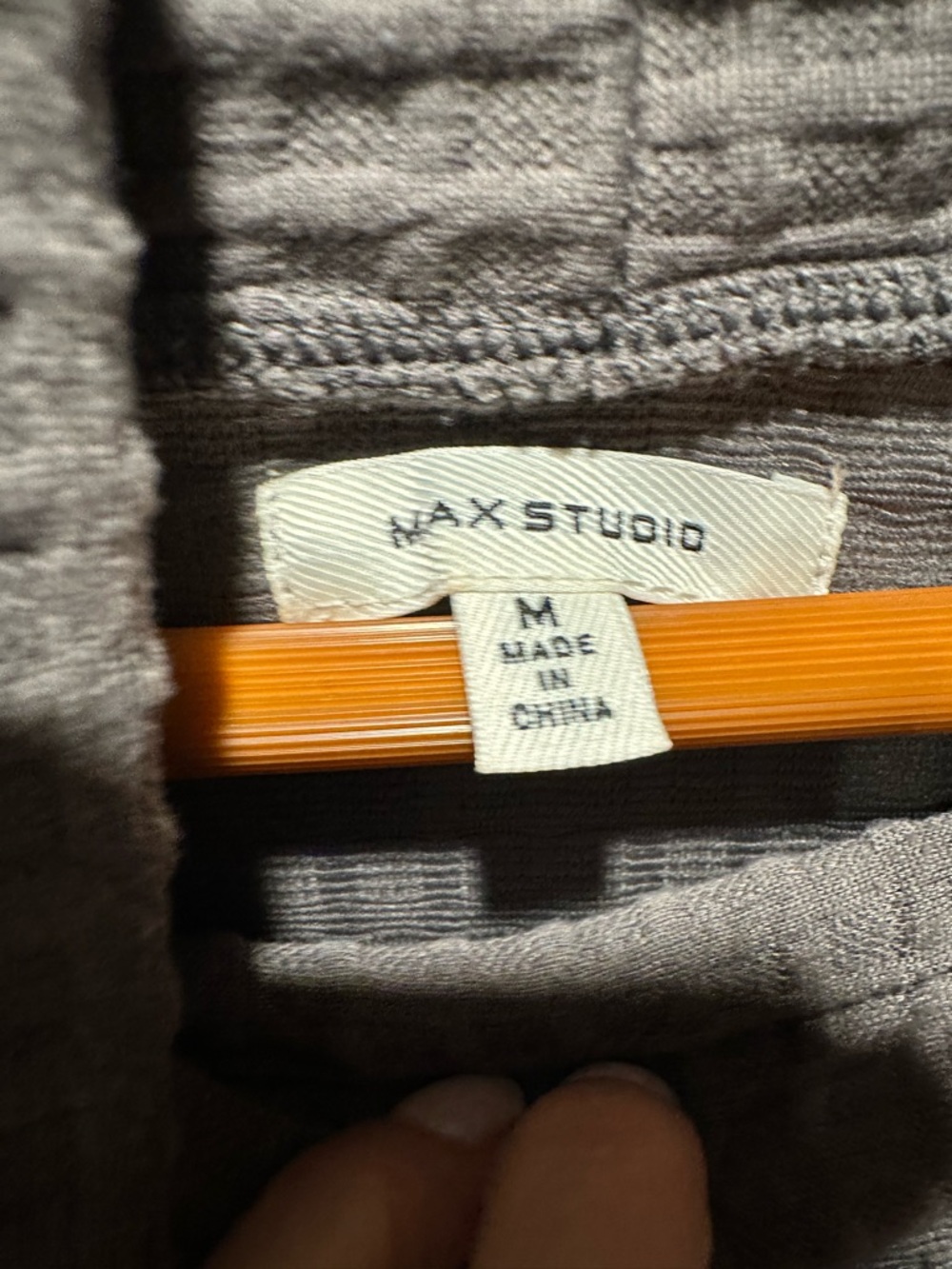 Max Studio Nordstrom Charcoal Gray Waffle-Knit Pullover - Picture 6 of 13